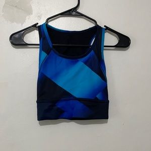 Size XXS Athleta Sports Bra Cut out Blue
